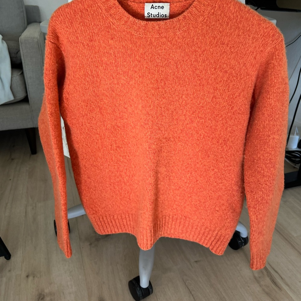 Acne Studios Vibrant Orange Crew Neck Sweater